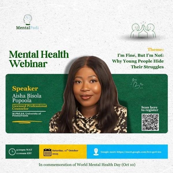 MentalPadi Mental Health Webinar flyer